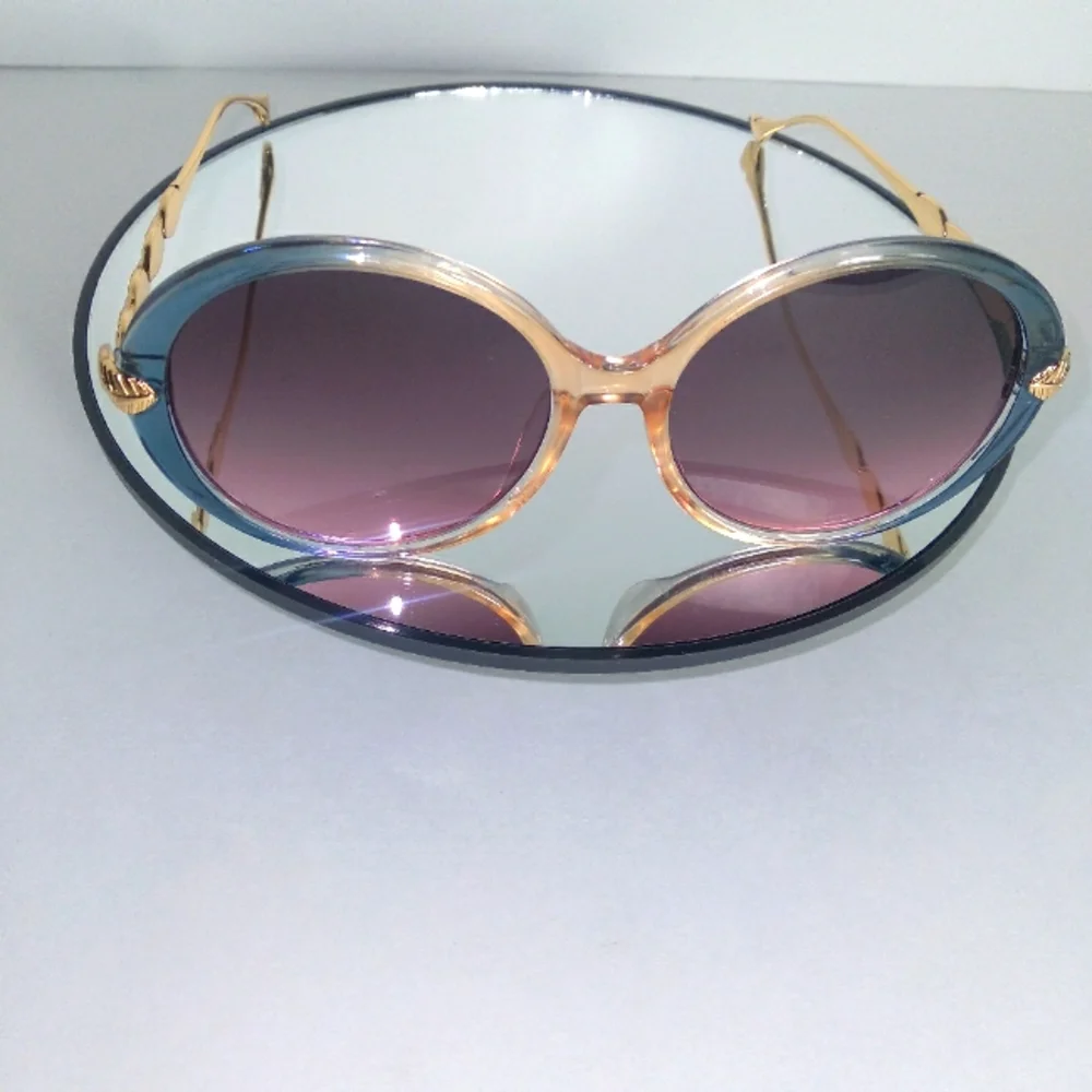 It's A New Day Blue Round Sunglasses - Picture 3 of 10